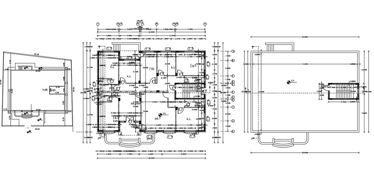 50' X 65' Bungalow Ground Floor Plan Design