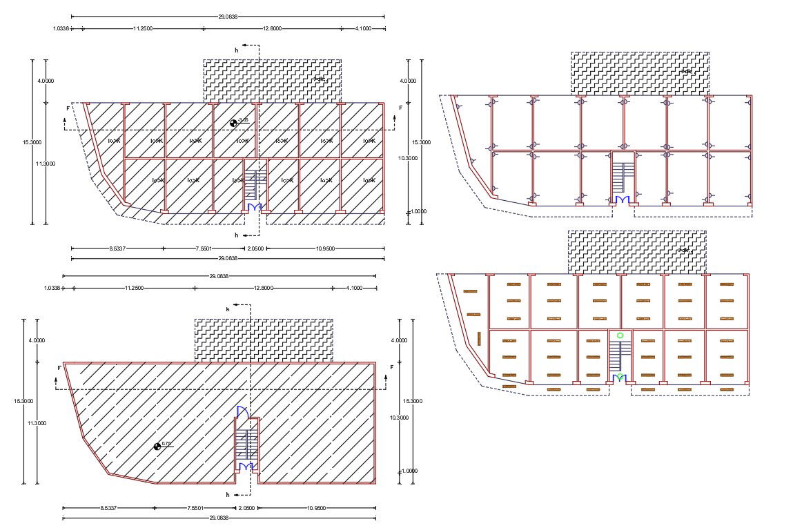 50x95 Feet Floor Plan of Commercial Shop With Layout CAD files