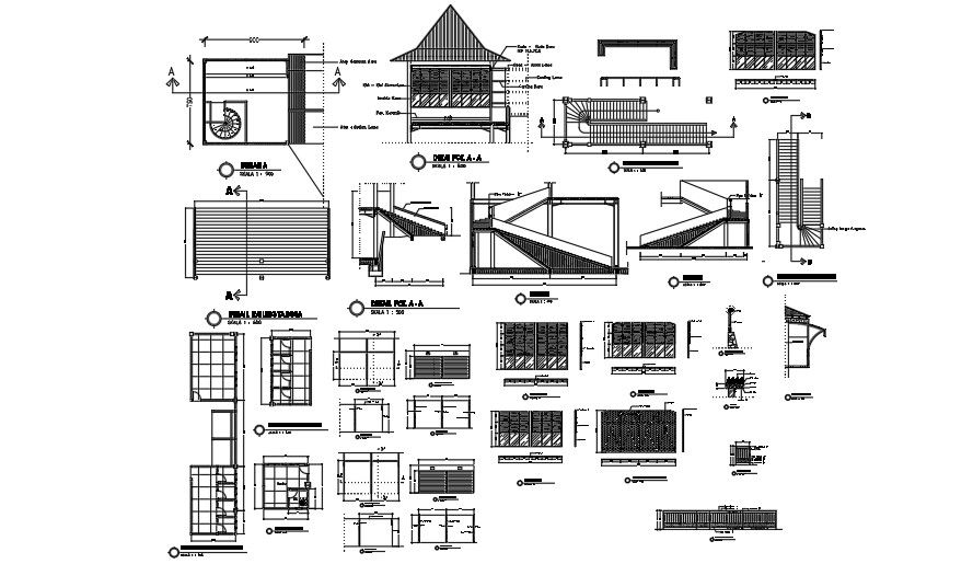 50’x125’ shop cum room building structure detail drawing