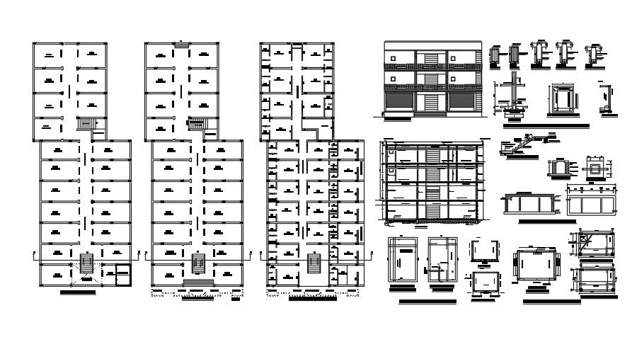 50’x125’ shop cum room floor plan AutoCAD drawing