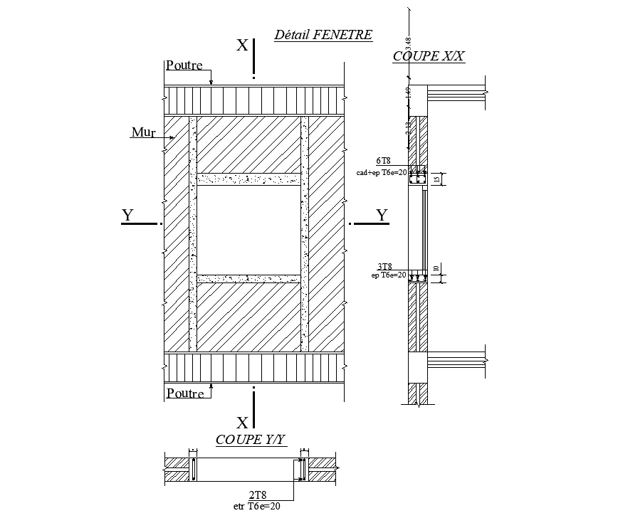 50x32m shopping complex plan of column cum beam connection detail drawing is given in this AutoCAD model. Download now.