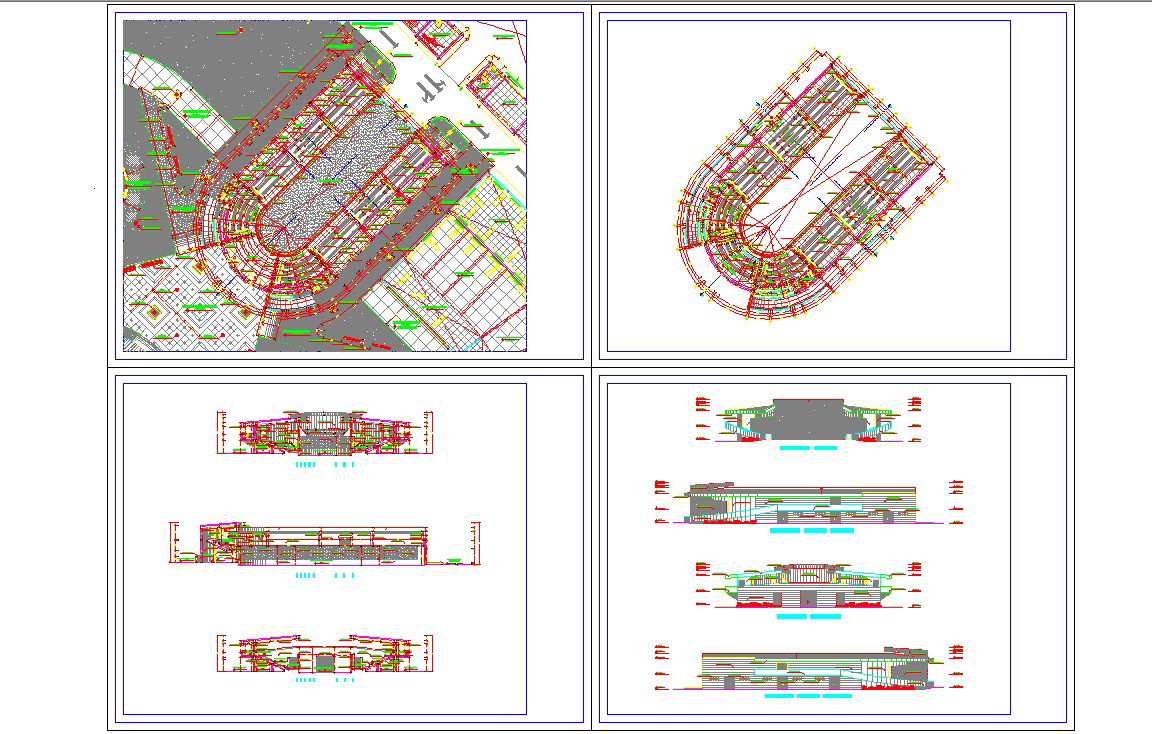 Indoor Live pefomance stage detail in autocad files