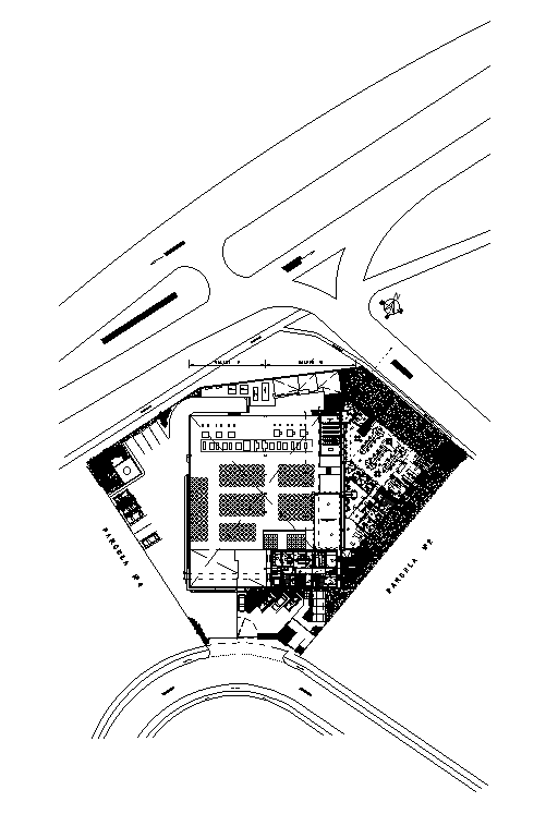 51x53m training center institute architecture cad drawing