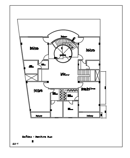51’x66’ architecture first floor house plan CAD drawing