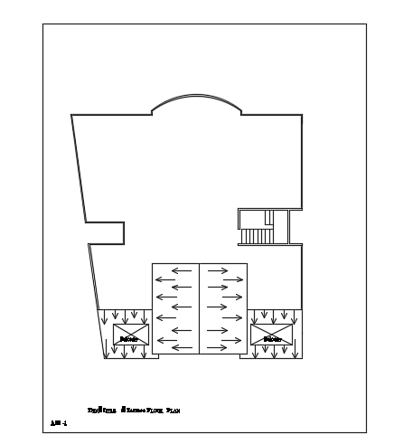 51’x66’ architecture roof floor house plan CAD drawing