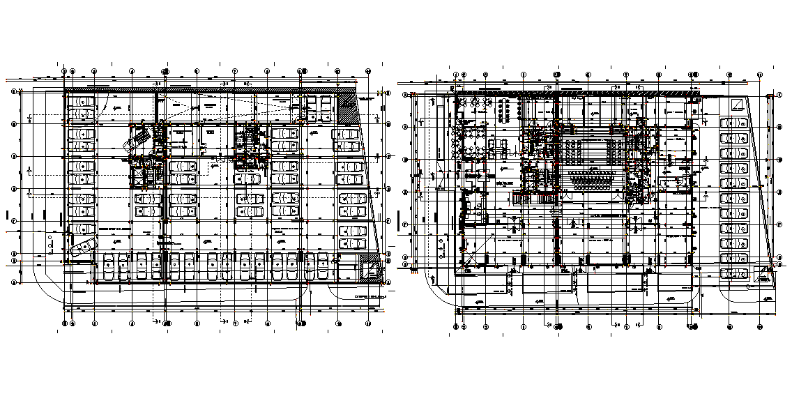 53x34m first floor office plan is given in this Autocad drawing file.Download now.