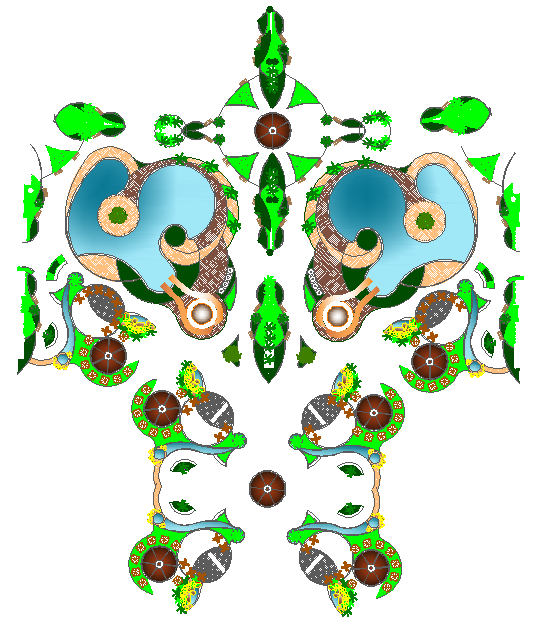 Landscape Park AutoCAD DWG Plan with Water Body and Green Layout