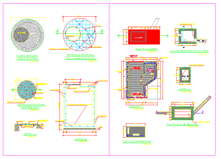 Drainage Pipe Detail Drawing in AutoCAD DWG Format