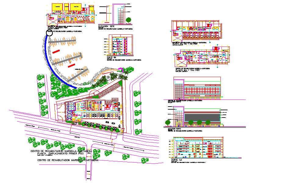 Hotel Design Project DWG File with Floor Plan and Elevation Details