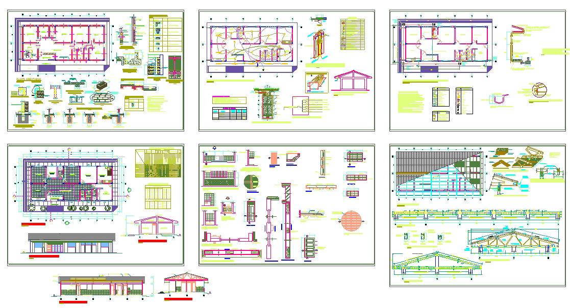 Tourist Restaurant Design DWG with Dining Layout and Elevation Views
