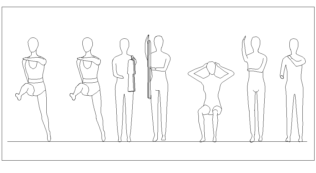 People Blocks DWG Drawing for Architectural and Interior Design Plans