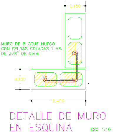 connection walls of concrete block