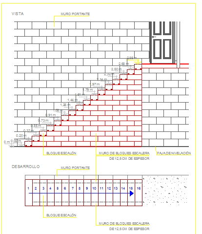 Stair way details plan