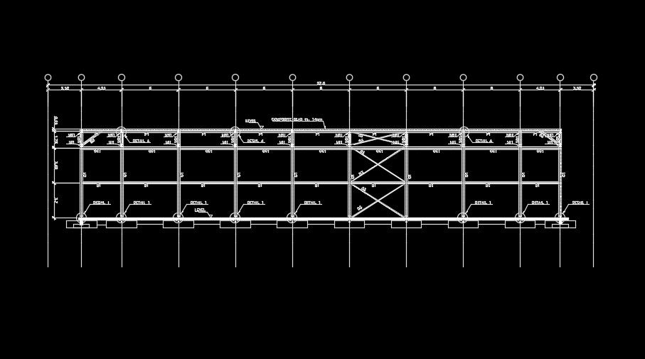 57x36m industrial building section view download now