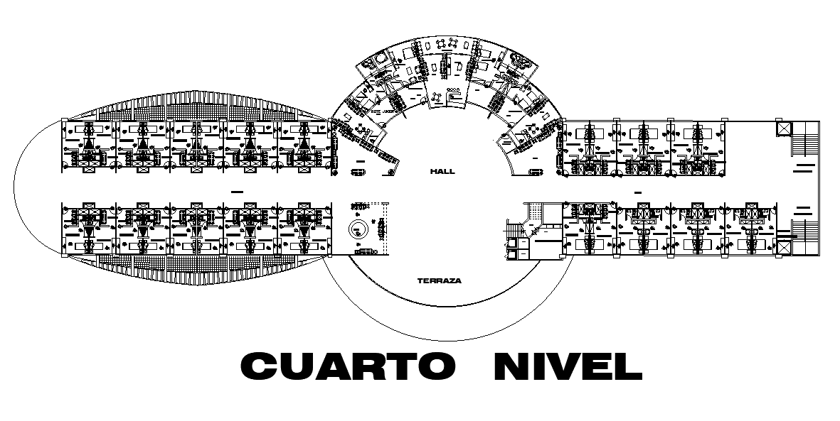 5 Star Hotel Bedrooms Floor Plan CAD Drawing DWG File