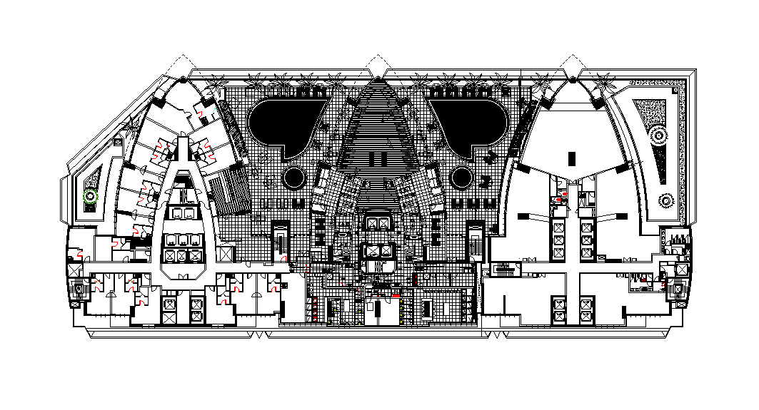 5 Star Hotel Ground Floor Plan CAD Drawing Download DWG File