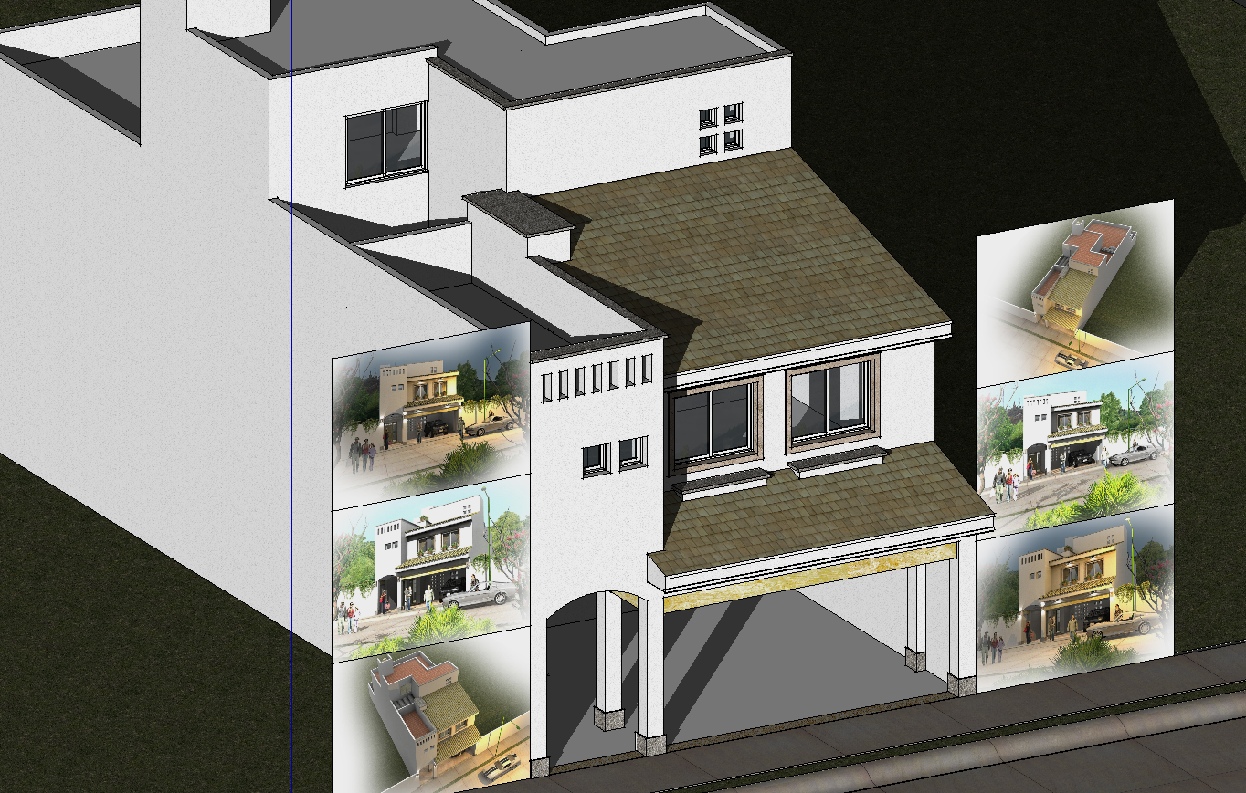 Modern 3D Residential House Model with Exterior and Layout Views
