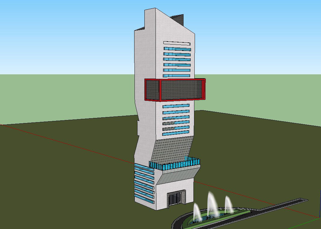 Modern Architectural 3D Design in Google SketchUp Format File