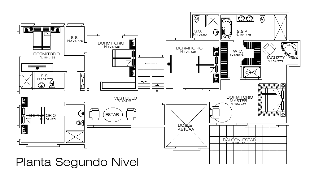 5bhk house plan is given in this Autocad drawing file. Download now.