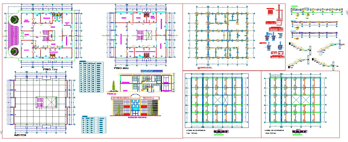 Medical Facility DWG with Consultorios and Public Health Layout