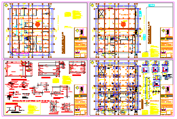 Column and beam detail drawing of clinic design drawing