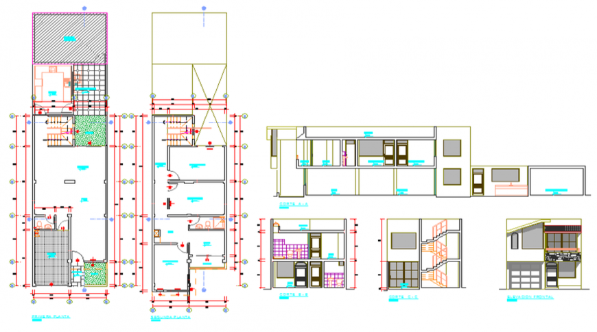House design 2D cad drawing is given in this cad file for design