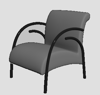 3D Chair Furniture AutoCAD DWG Drawing for Interior Design Layout