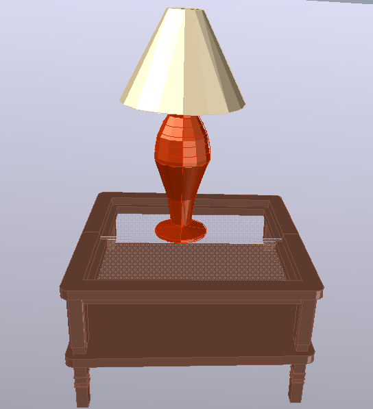 3D Night Lamp CAD Drawing for Interior Lighting Design Projects