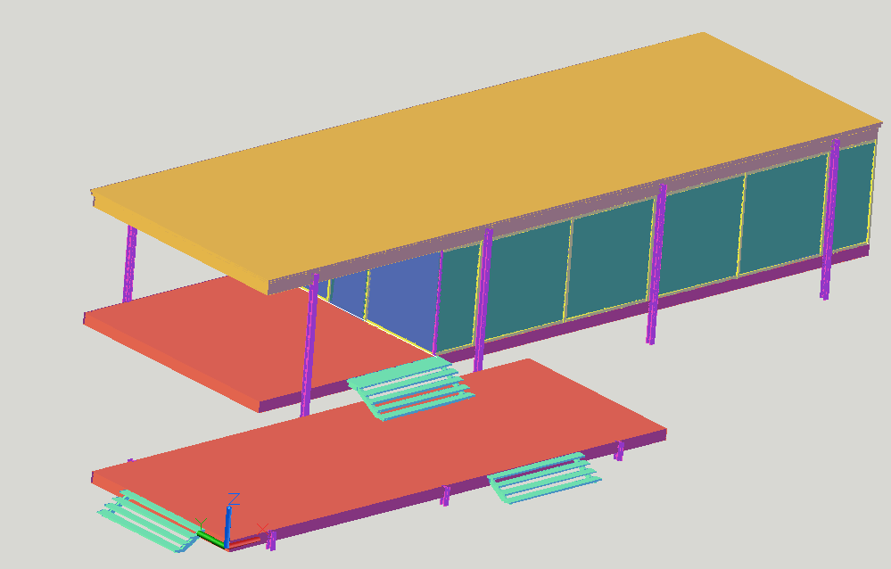 Farnsworth House DWG Plan with Detailed Modern Structure Layout
