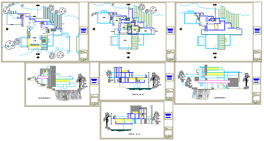 Architectural Bungalow design drawing