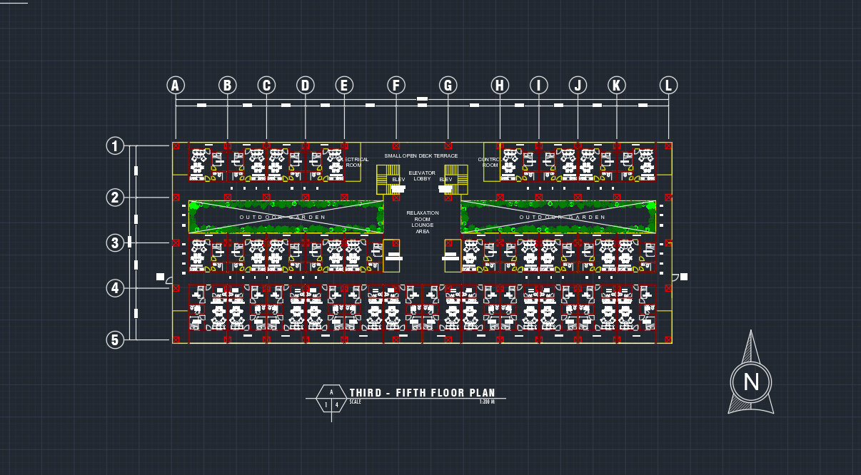 5 Storey Mixuse Building CAD Drawing