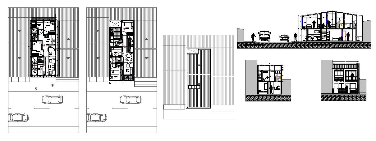 5x12 Meter 5 BHK House Design And Elevation AutoCAD DWG File
