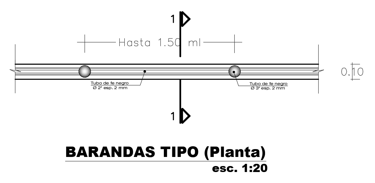 5x3m house plan of rail section view is given in this AutoCAD model.Download the Autocad model.