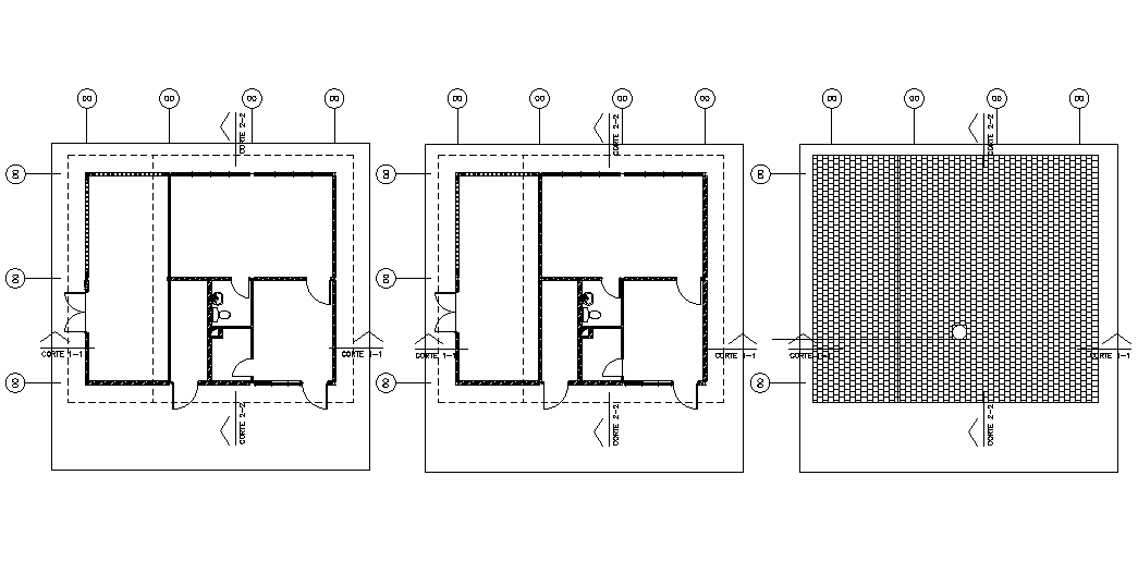 5x4m worker house plan is given in this Autocad drawing file.Download now.