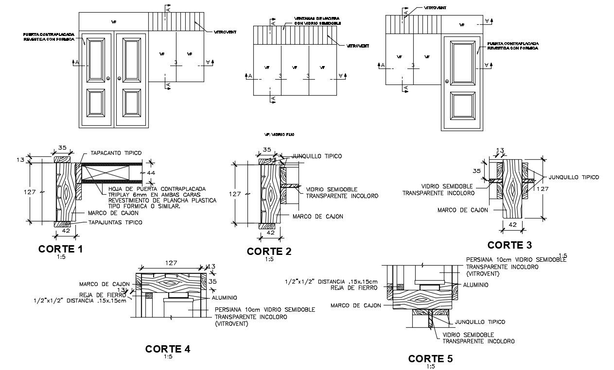 5x8m toilet of door plan is given in this AutoCAD drawing model.Download now.