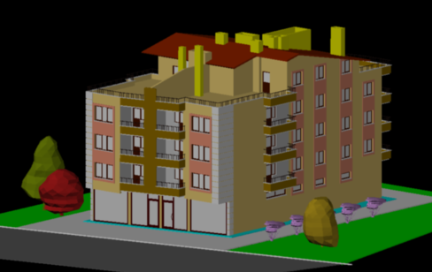 Modern 3D Villa CAD Design Featuring Detailed Architectural Layout