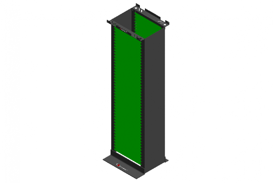 600 mm wide data rack drawing cad block details dwg file