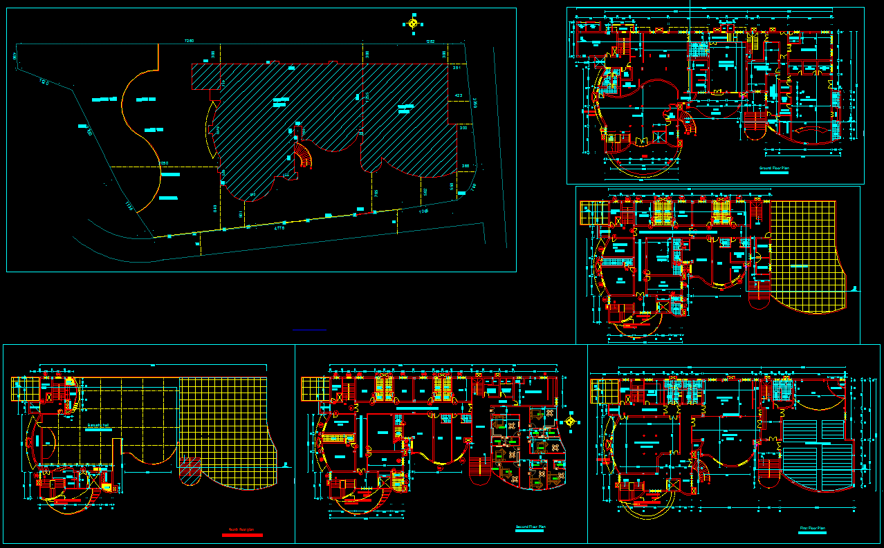 Hotel Detailed CAD Drawing for Architectural and Interior Design Works
