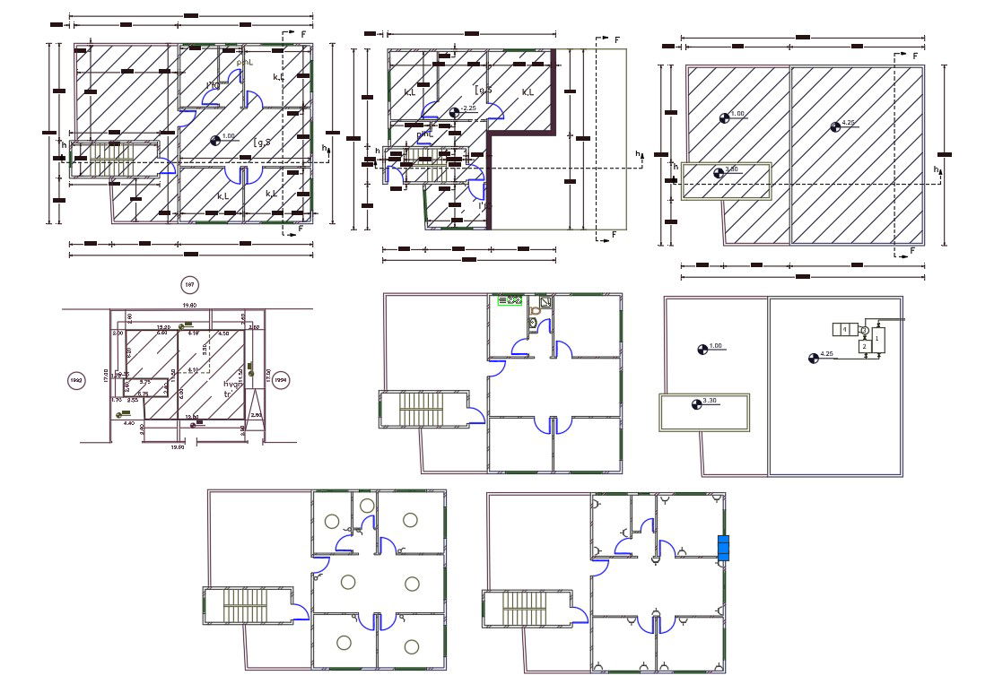 60 X 62 Feet House Floor Plan Design DWG File