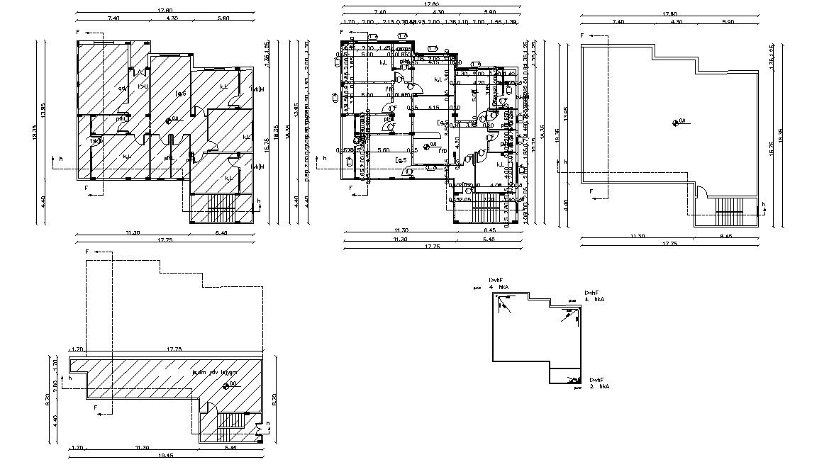 60' X 65' Ft Lavish Residence Bungalow CAD File
