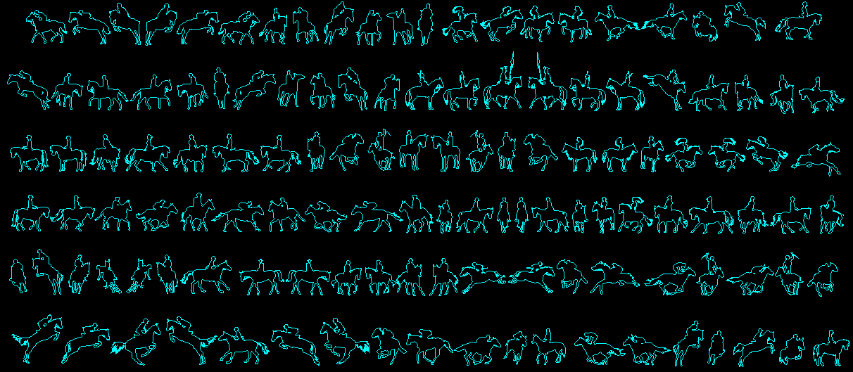 Horse Riding 2D CAD Drawing Design Layout in Editable DWG Format