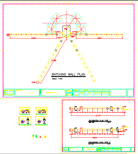 Foundation plan and section