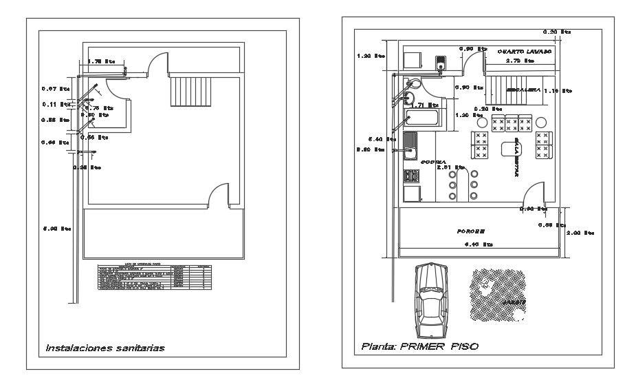 640x860cm Two-Story Single-Family House Plan AutoCAD Drawing