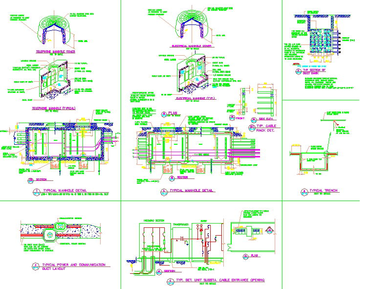 Electrical Energy Flow Layout with Lighting and Load Plan in CAD File