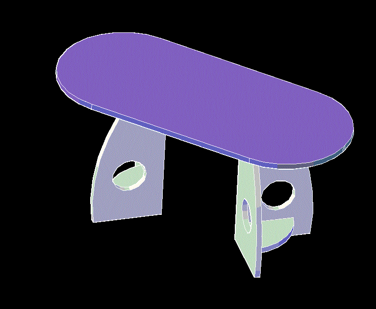 Center Table Design Drawing in DWG File for Modern Interior Layout