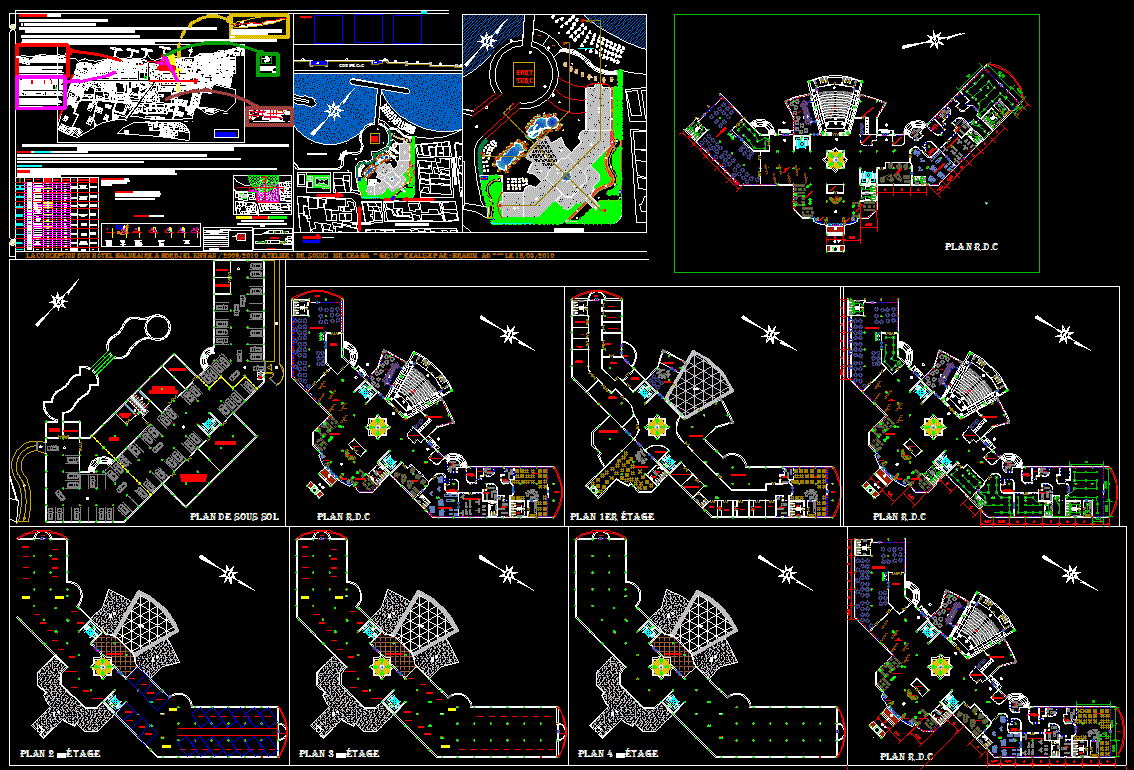 Three Star Atelier Hotel DWG CAD for Architectural and Interior Design