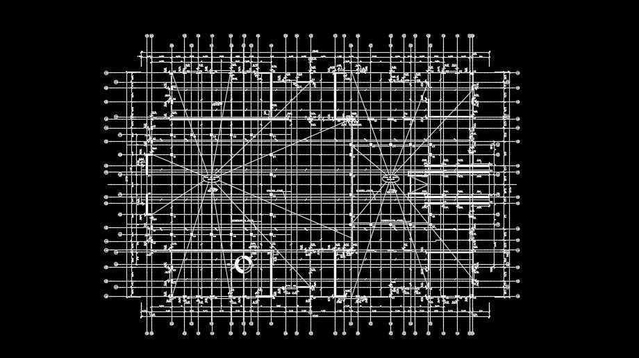 69x45m mosque slab layout AutoCAD drawing