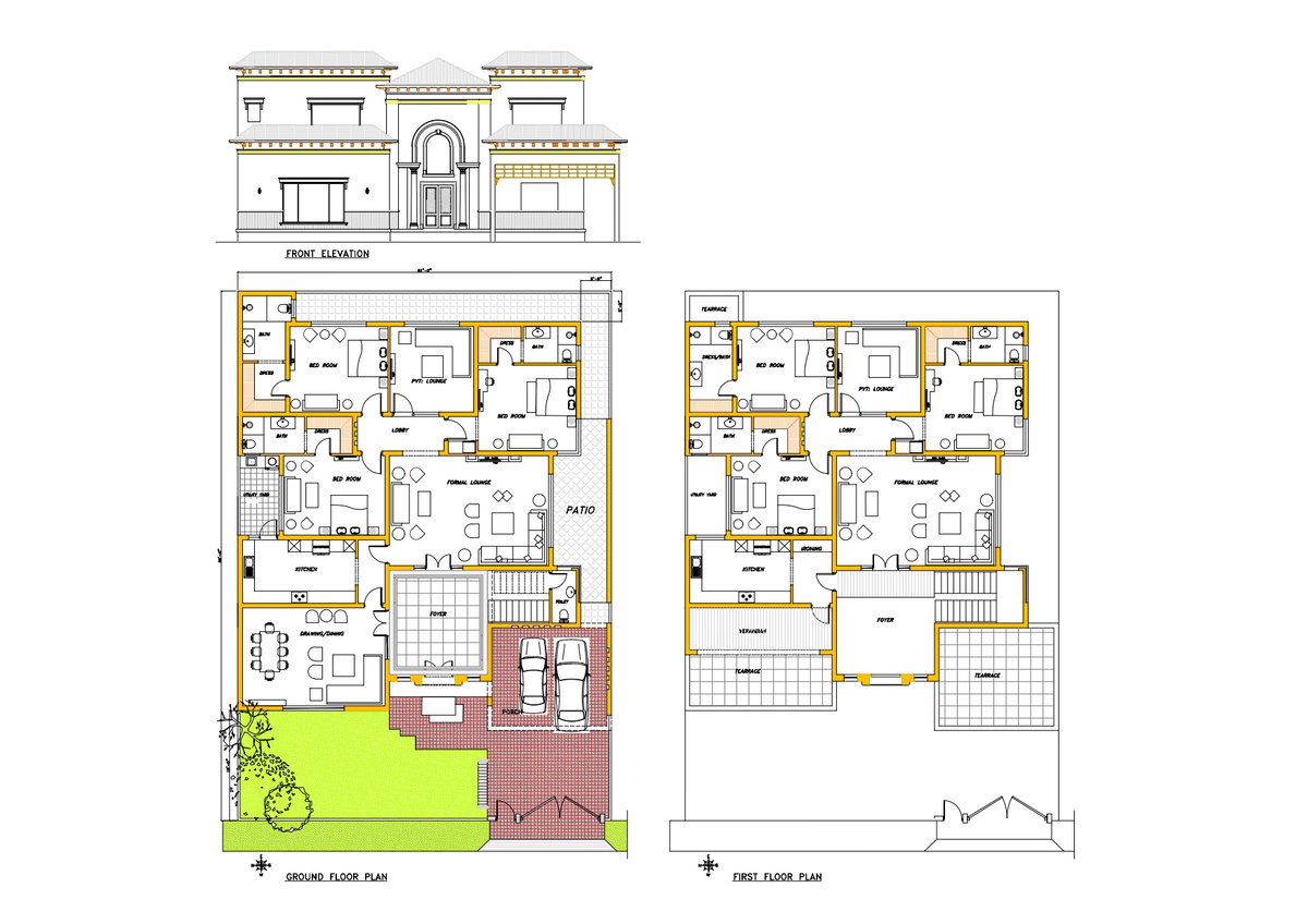 6th Layout Design 6 Bedrooms design