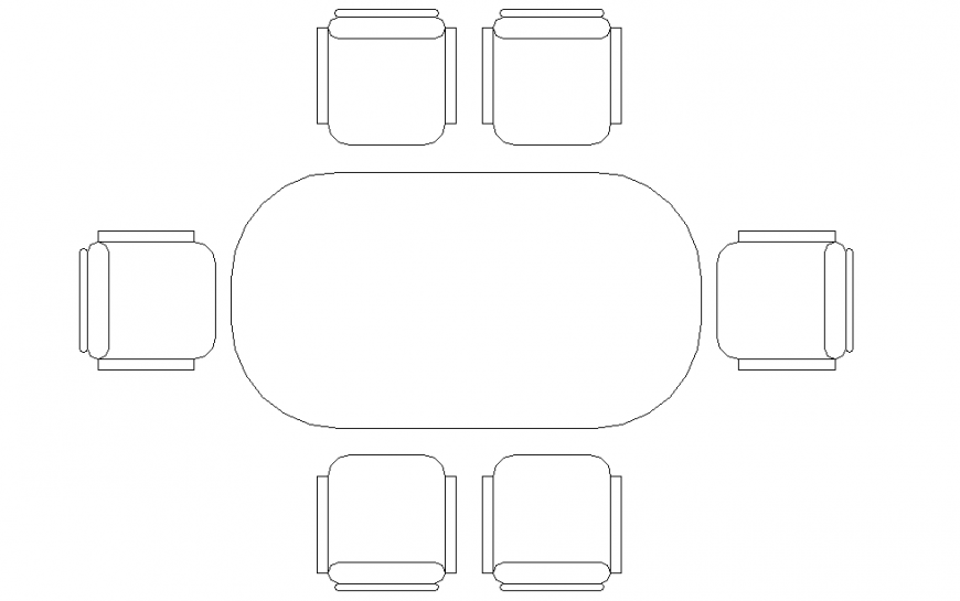 6 Chair With Dining Table Block Detail
