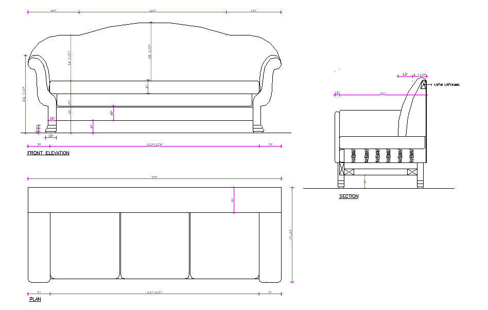 Sofa Design DWG File for Interior Layout and Space Planning
